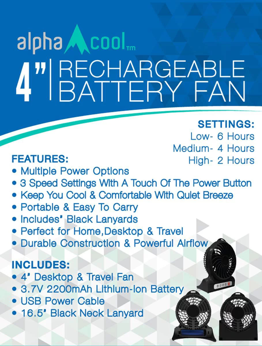 Rechargeable Personal Fan H282273