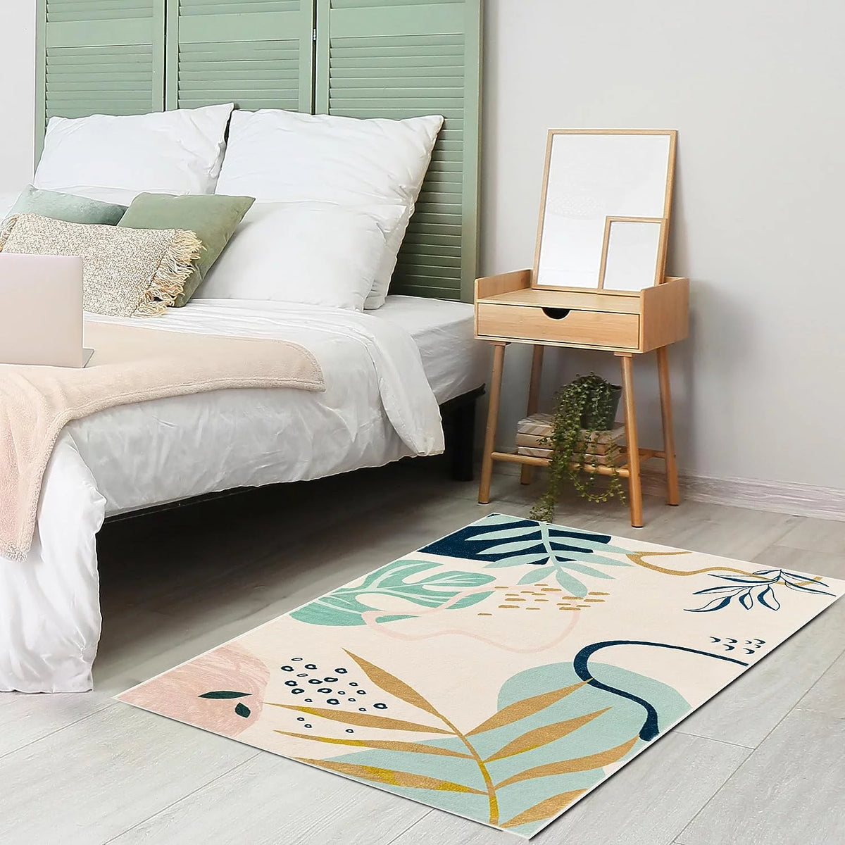 3x5 Washable Non Slip Area Rug N724
