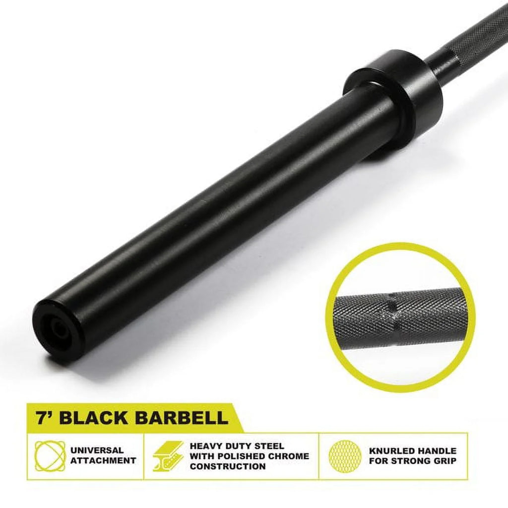 2-Inch Olympic Barbell Weight Bar 7ft 700-Pound Capacity Y510356