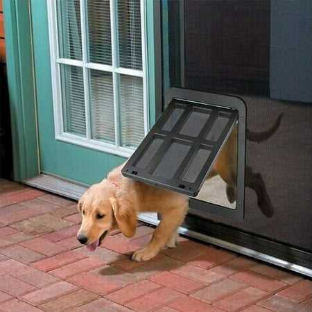 Large Black Magnetic Pet Screen Door U150