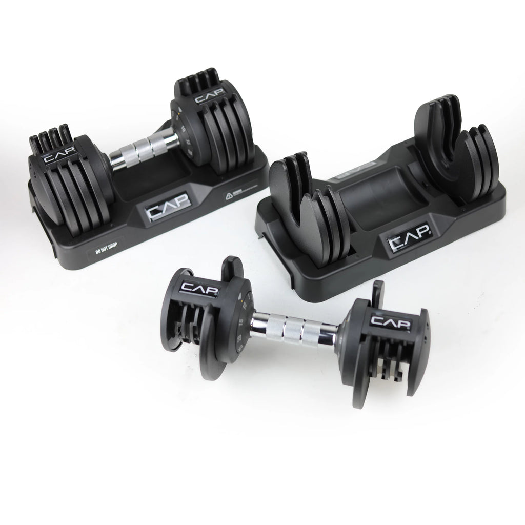 25 lb Adjustable Dumbbell Set, Pair, Black Z988