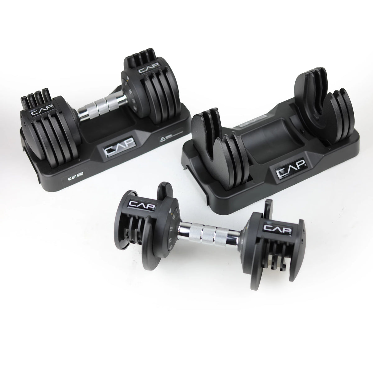 25 lb Adjustable Dumbbell Set, Pair, Black Z988