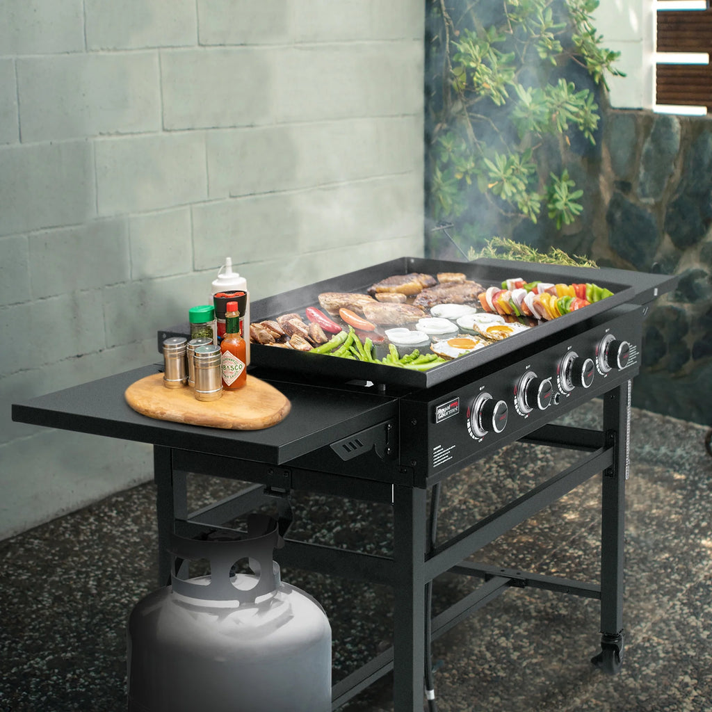 4-Burner Propane Gas Grill Griddle with Cover W430401