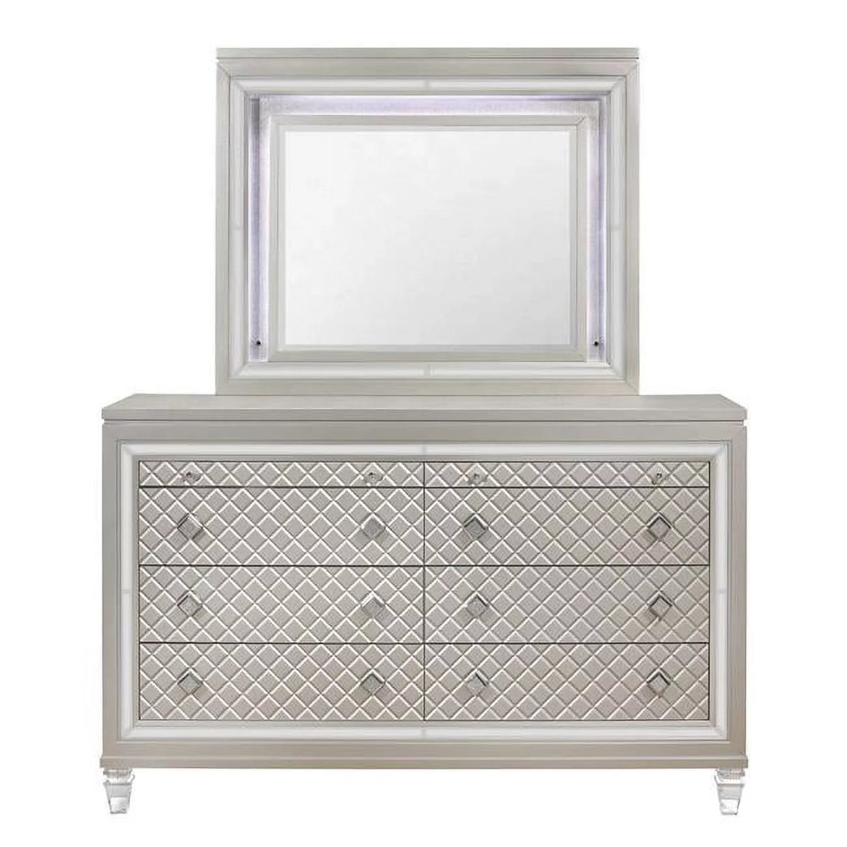 Champagne Dresser with 2 Jewelry Drawers H8244