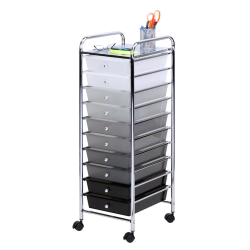 10 Drawer Rolling Cart T167