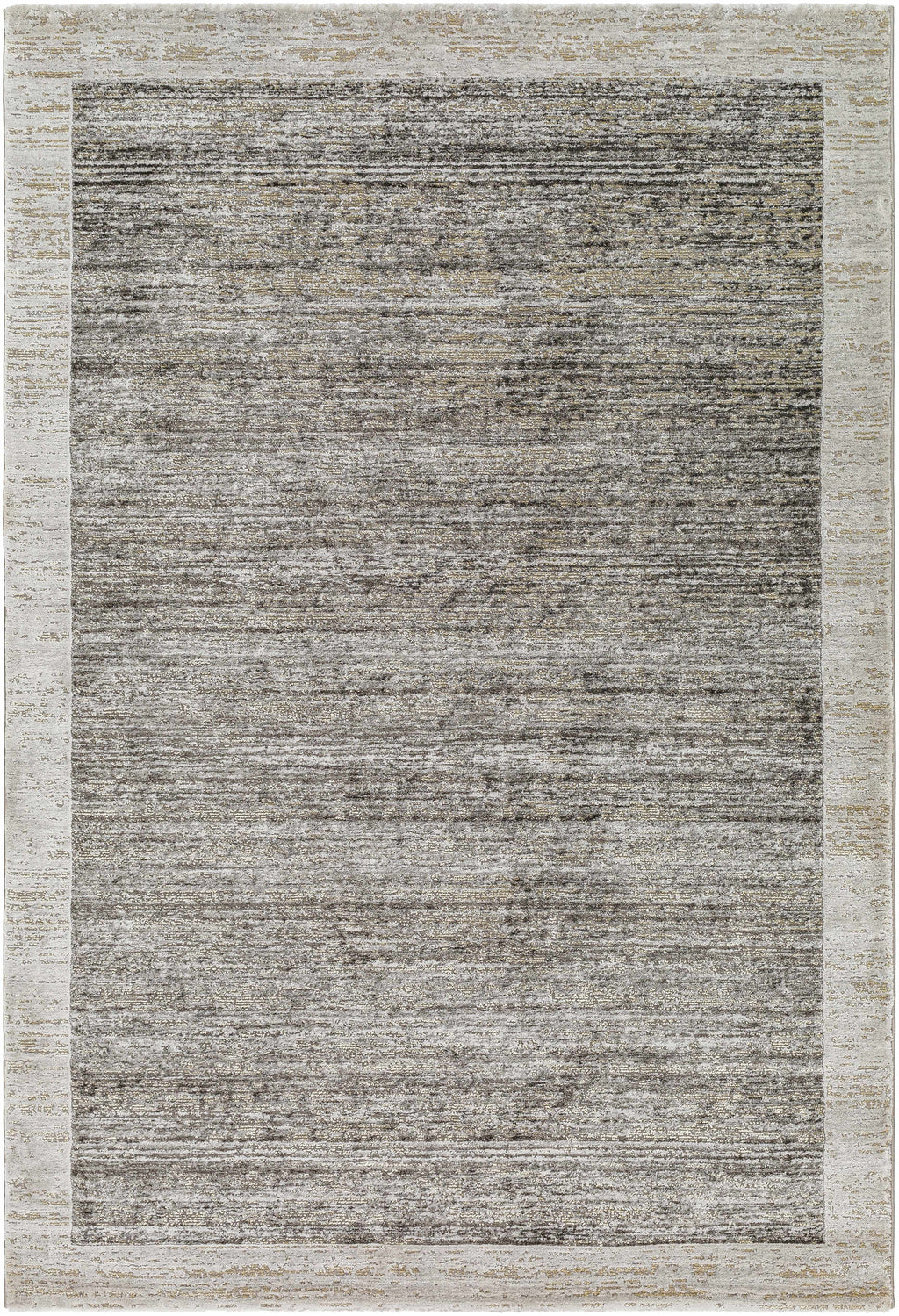 Gray Black Area Rug O6563