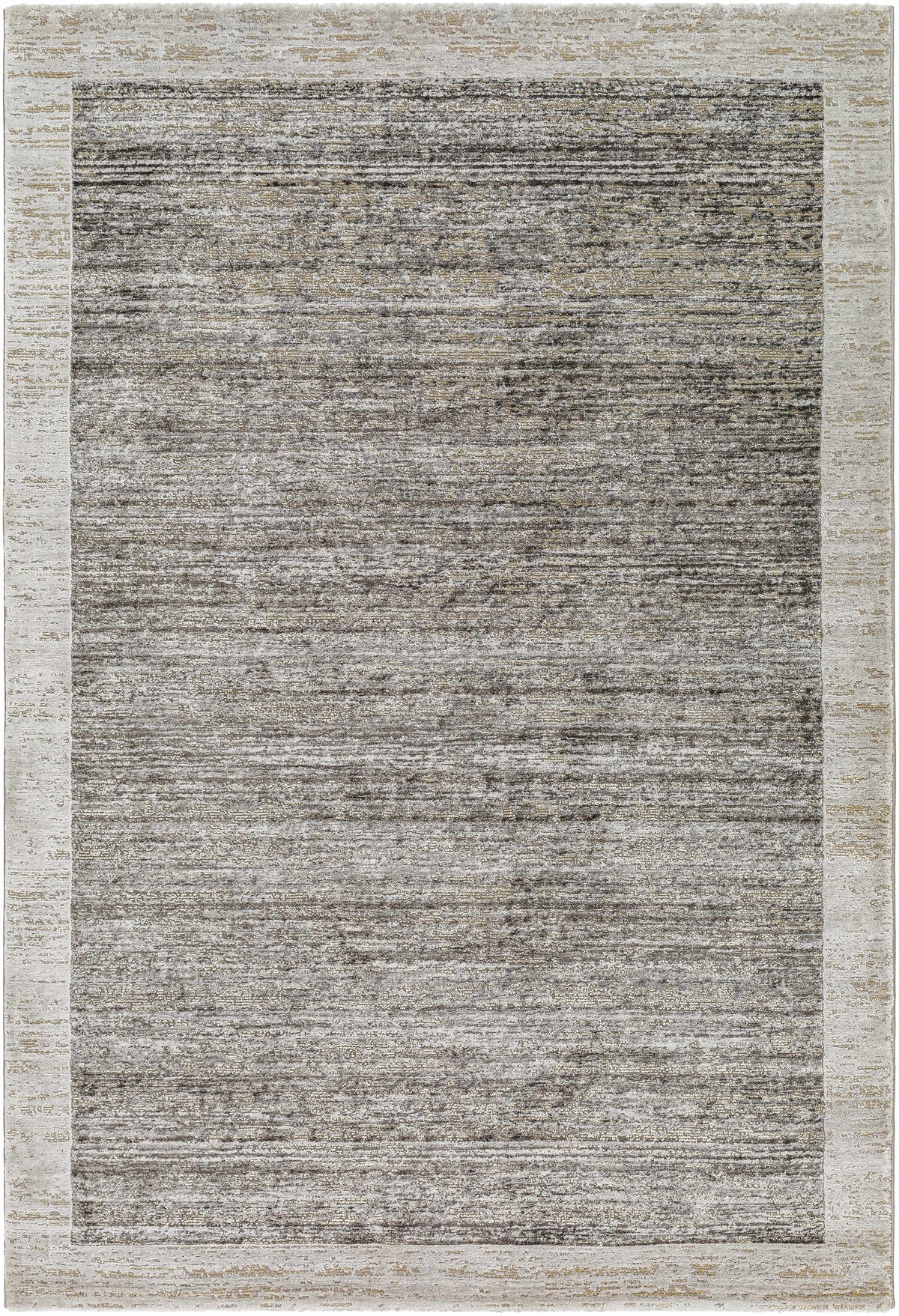 Gray Black Area Rug O6563