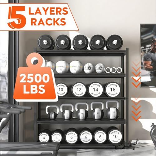 72" H 5 Tier Metal Shelving 2000LBS Black G305