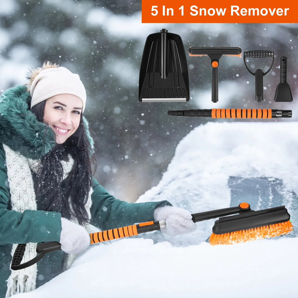 Telescopic Ice Scraper Snow Brush Shovel Kit I223