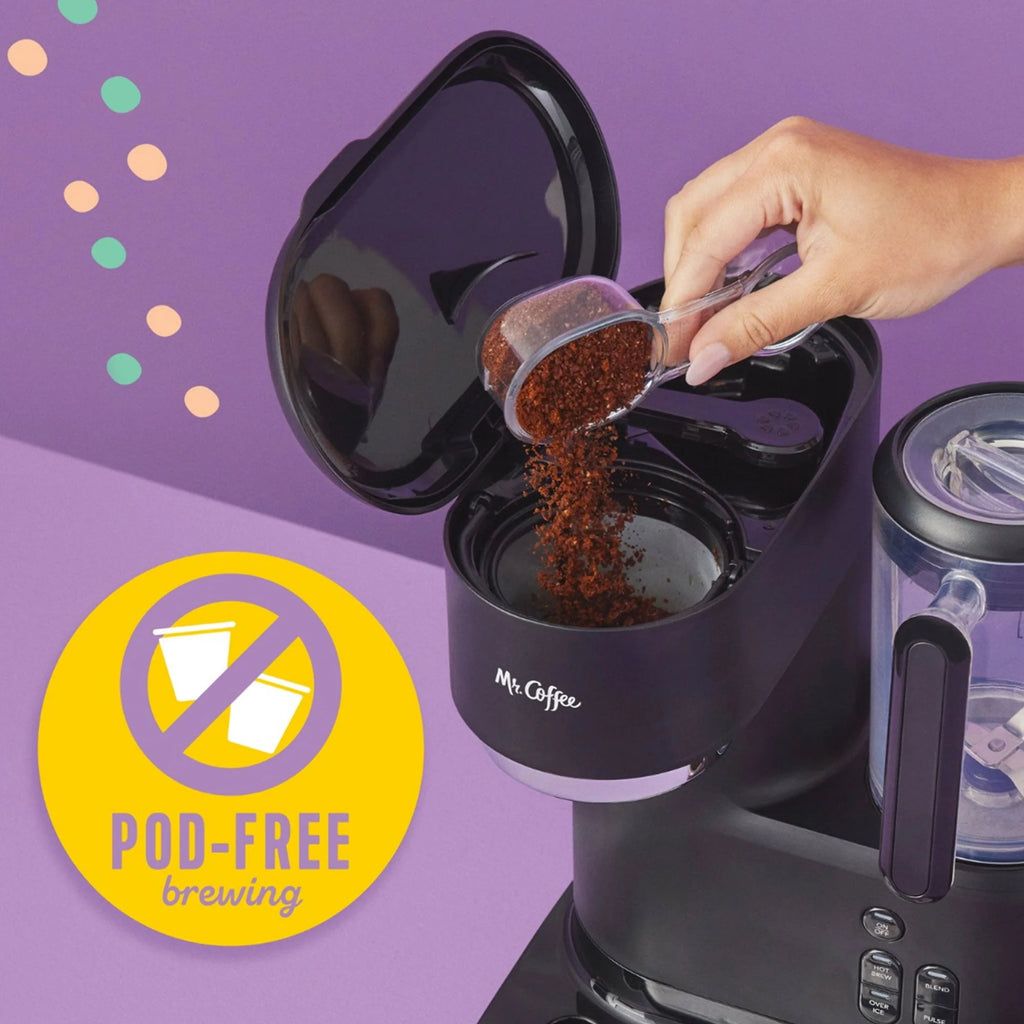 Single-Serve Iced and Hot Coffee Maker & Blender with 2 Tumblers P40220