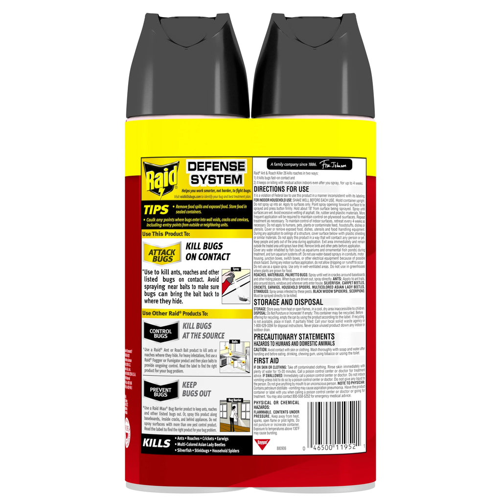 Ant & Roach Killer Outdoor Fresh Scent 17.5 oz 2 ct H20256