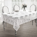 White Polyester Lace Tablecloth 52 x 70 Inch C23263