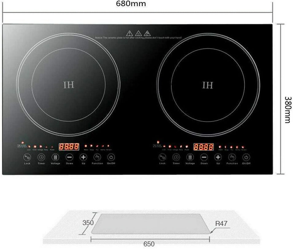 2400W Double Induction Cooktop N3950