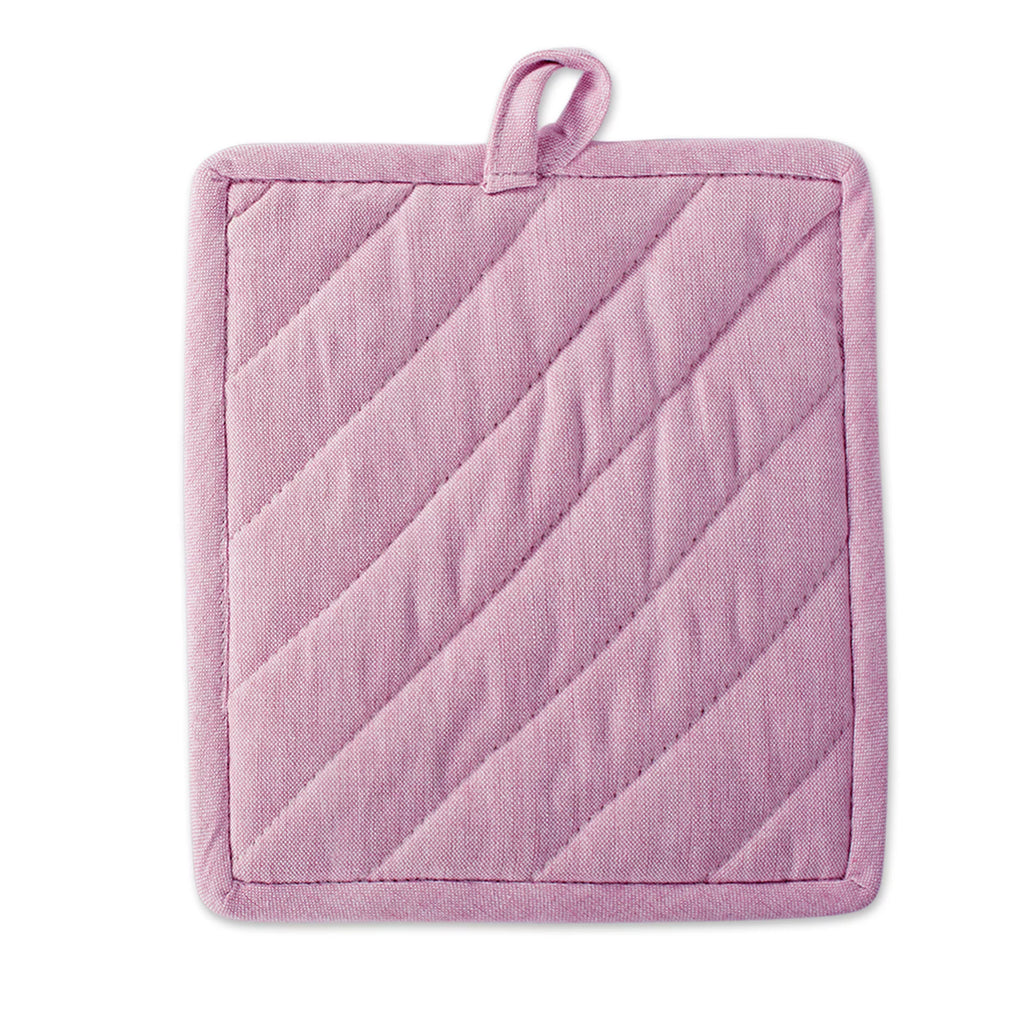 Set of 2 Rose Chambray Potholders C886