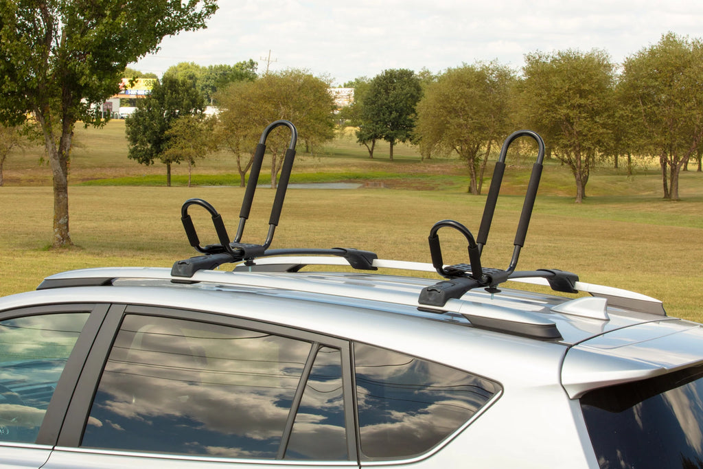 Black Roof-Mounted Kayak Carrier with Straps & Hardware R75887