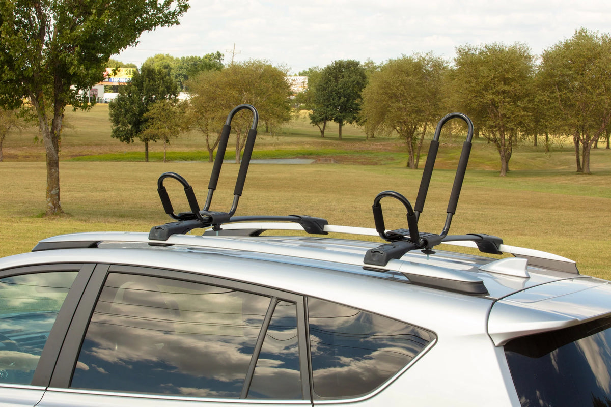 Black Roof-Mounted Kayak Carrier with Straps & Hardware R75887