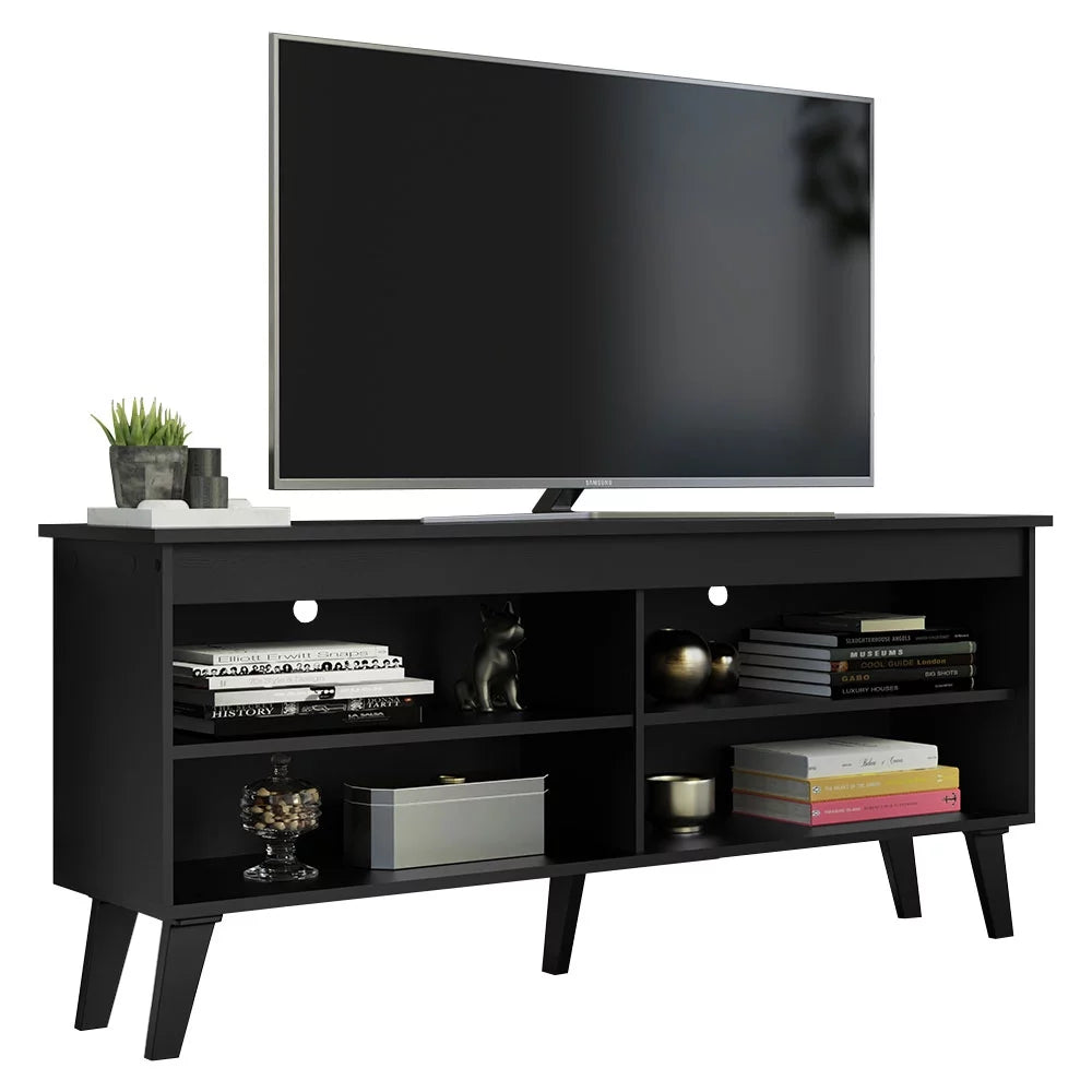 Wooden TV Stand Cabinet with 4 Shelves and Cable Management M615542