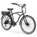 26" 500W 7 Speed Electric Beach Cruiser Bicycle J74478