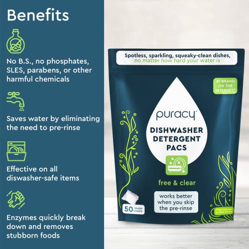 Natural Dishwasher Detergent Pods 50 Count X14312