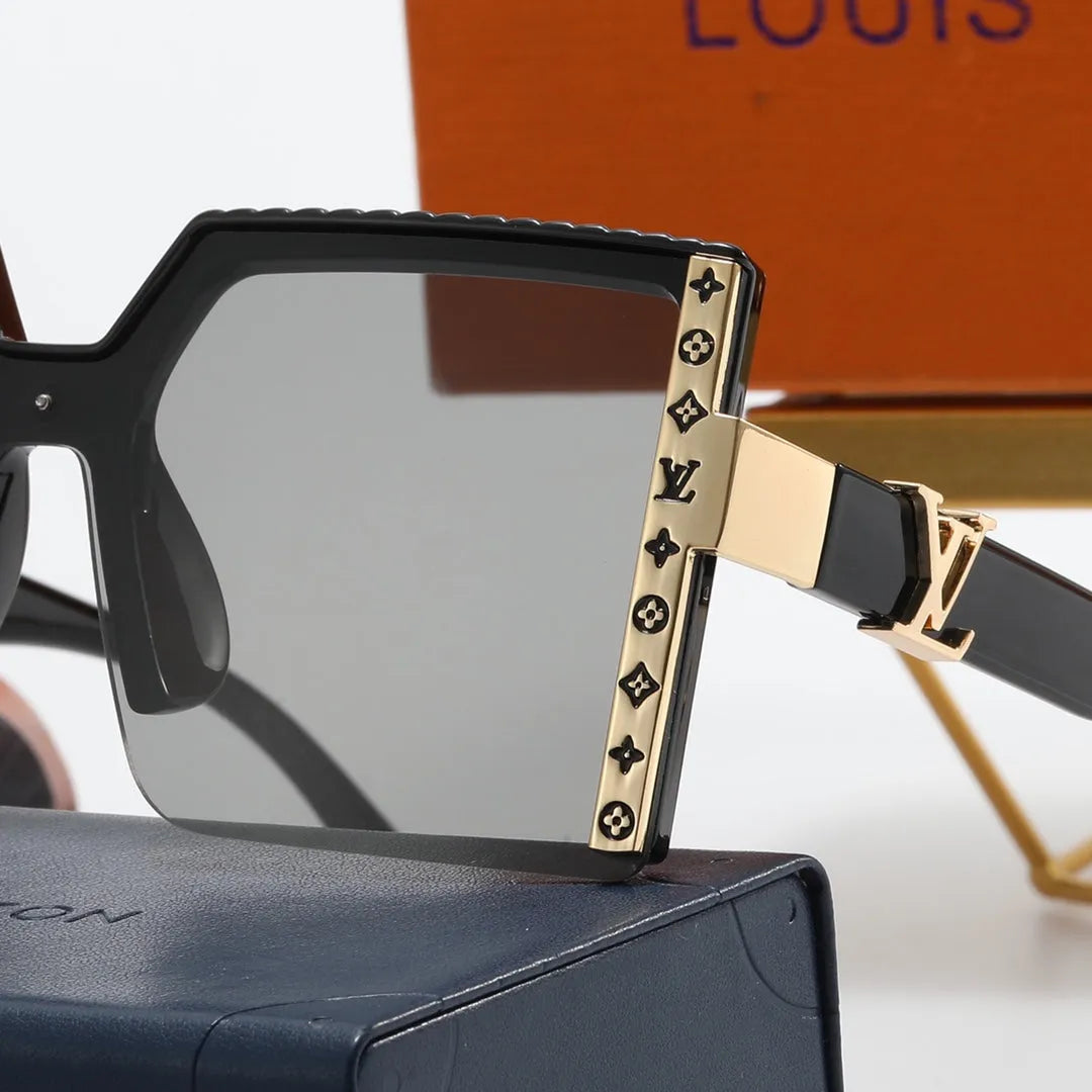 Luxury Four-Leaf Flower Half-Frame Polarized Sunglasses D28177