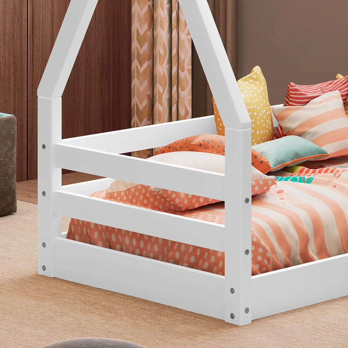 Solid Wood Toddler Bed White P751248