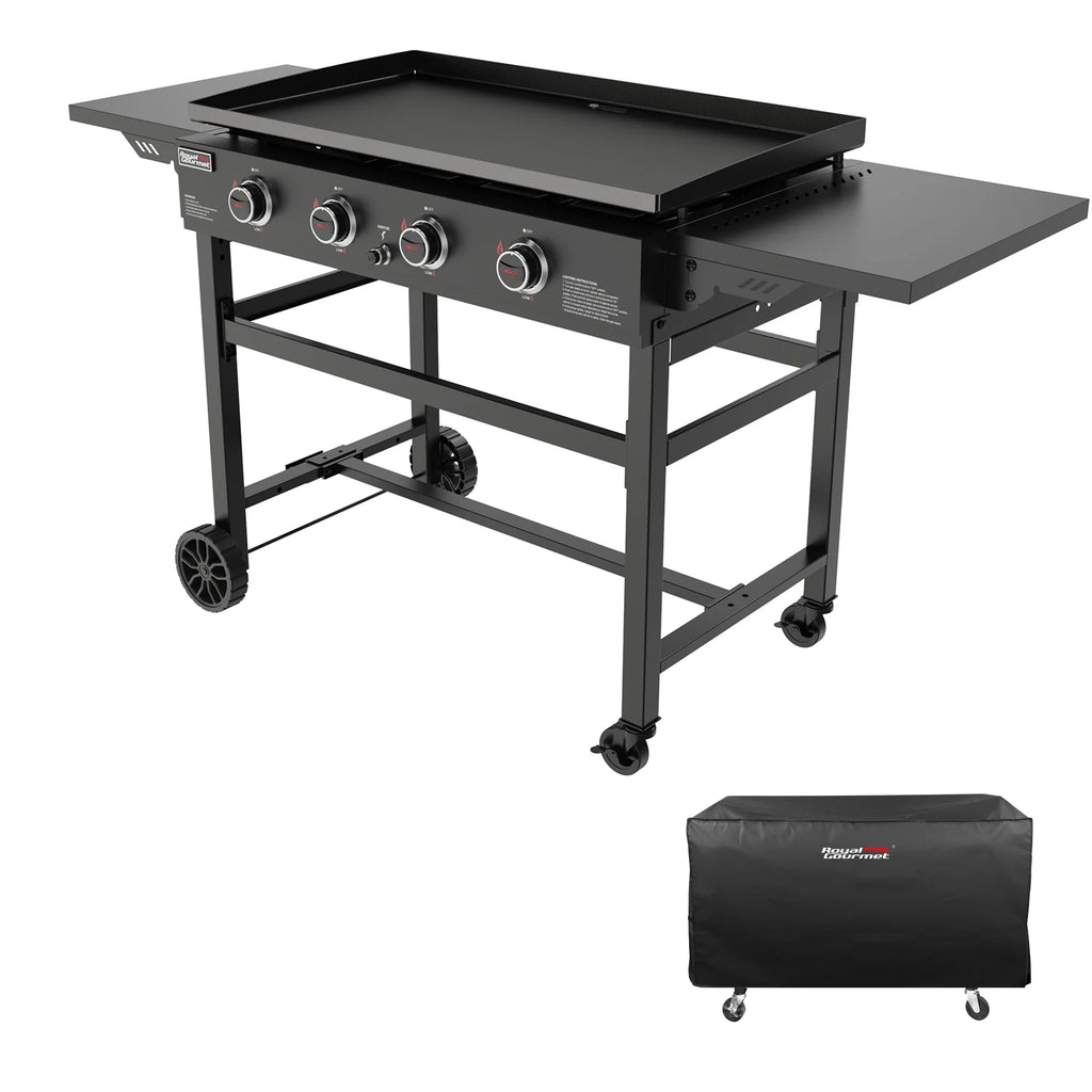 4-Burner Propane Gas Grill Griddle with Cover W430401