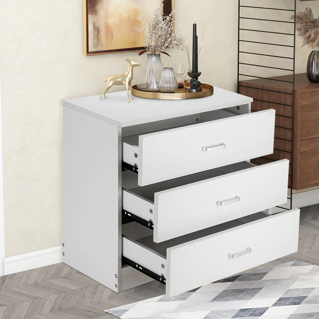 Black 4 Drawer Wood Dresser S626