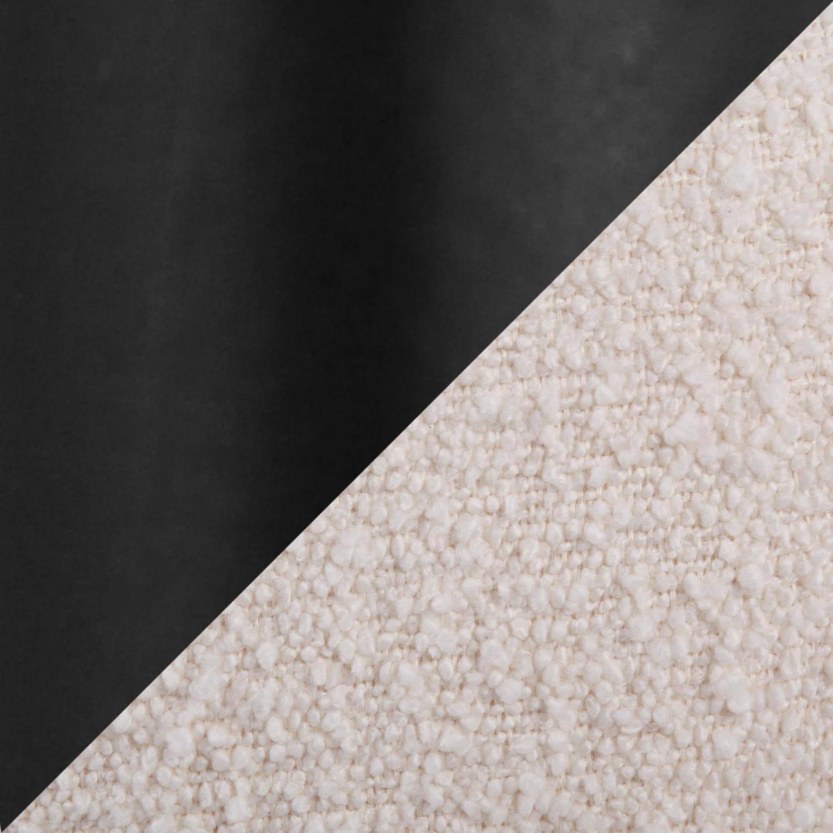Contemporary Chair in Black Steel and White Sherpa Fabric L134969