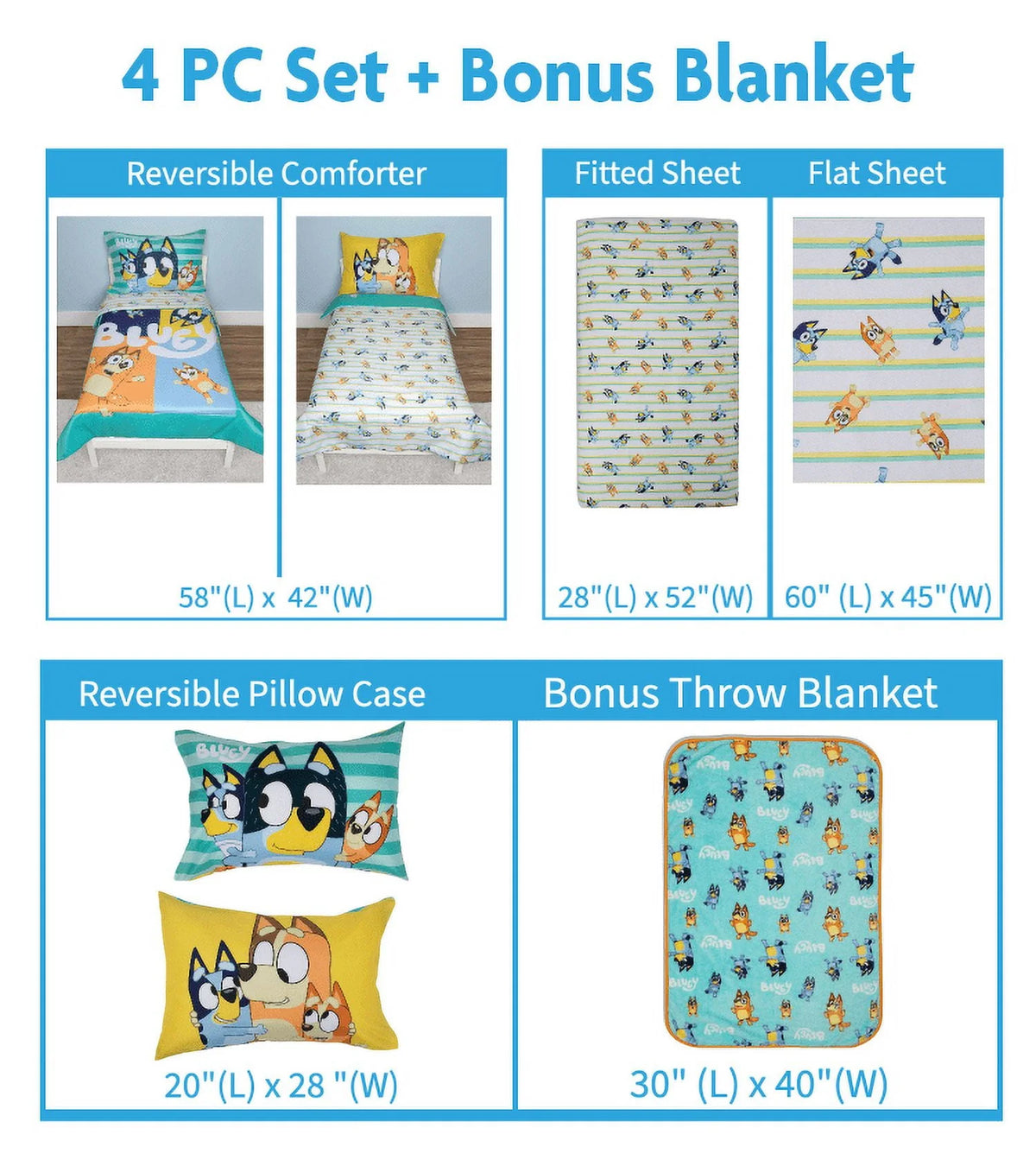 Toddler 5pc Bedding Set with Blanket B59282
