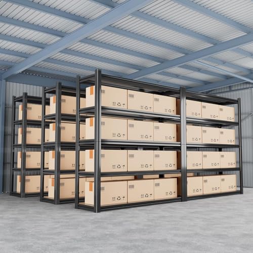 72" H 5 Tier Metal Shelving 2000LBS Black G305