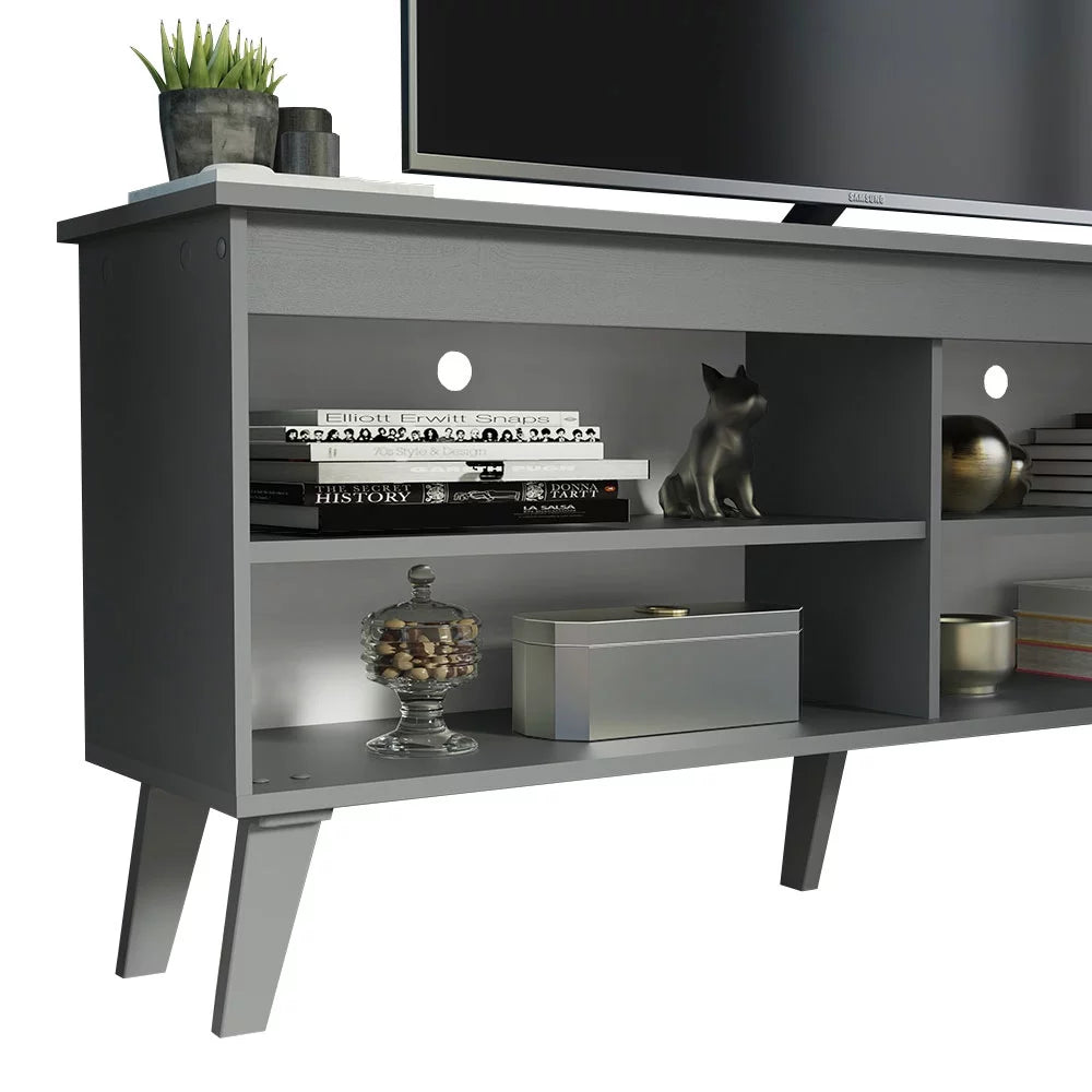 Wooden TV Stand Cabinet with 4 Shelves and Cable Management M615542
