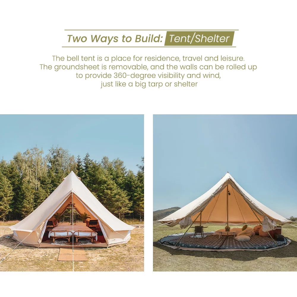 Canvas Bell Tent with Stove Jack 10ft K62441