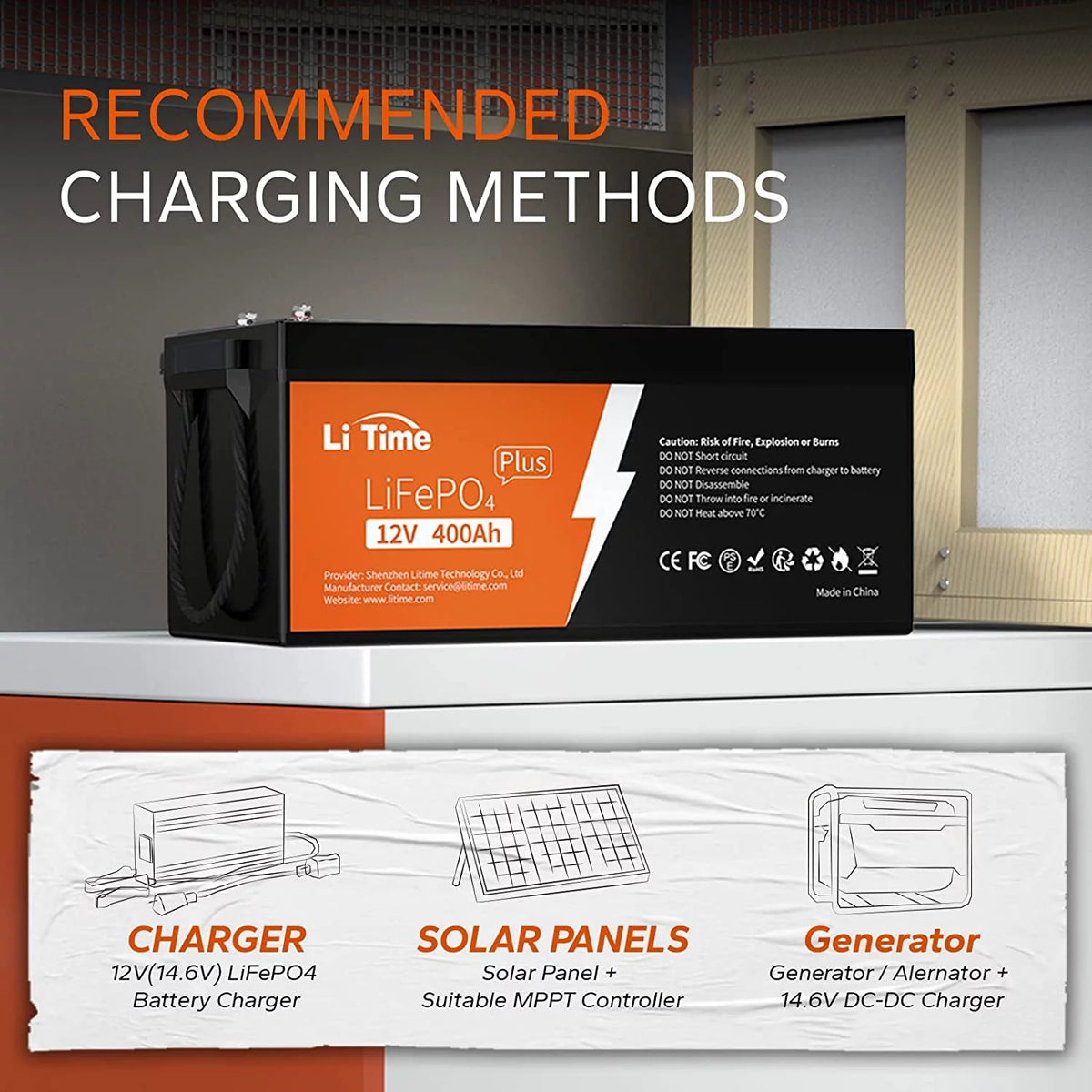 12V 400Ah Lithium LiFePO4 Battery with 250A BMS X87605