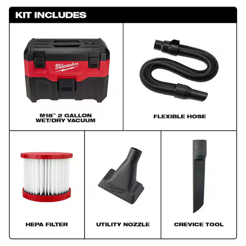 18-Volt Cordless Wet/Dry Vacuum with Crevice and Nozzle Kit W3550