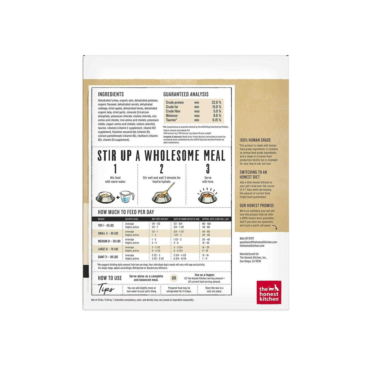 Dehydrated Whole Grain Dog Food Turkey S9279