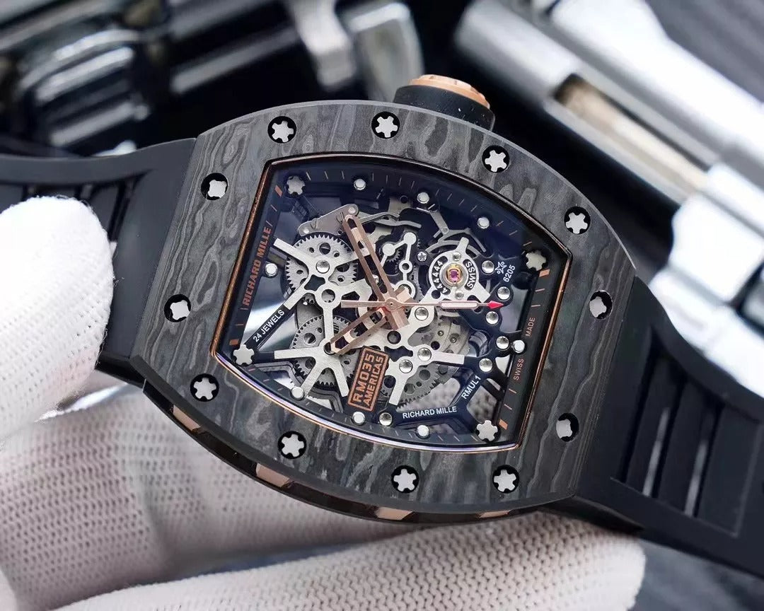 Black Rubber Strap Watch I36275
