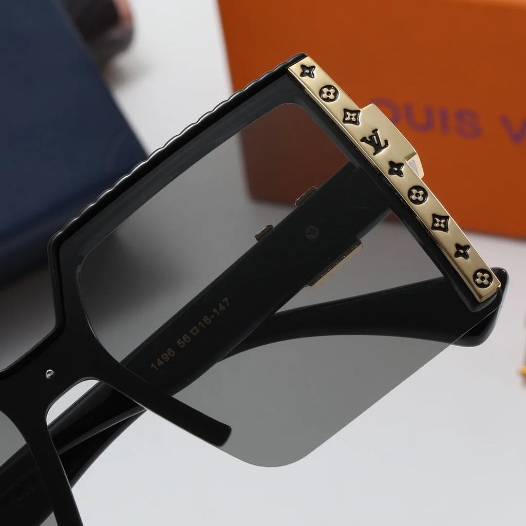 Luxury Four-Leaf Flower Half-Frame Polarized Sunglasses D28177