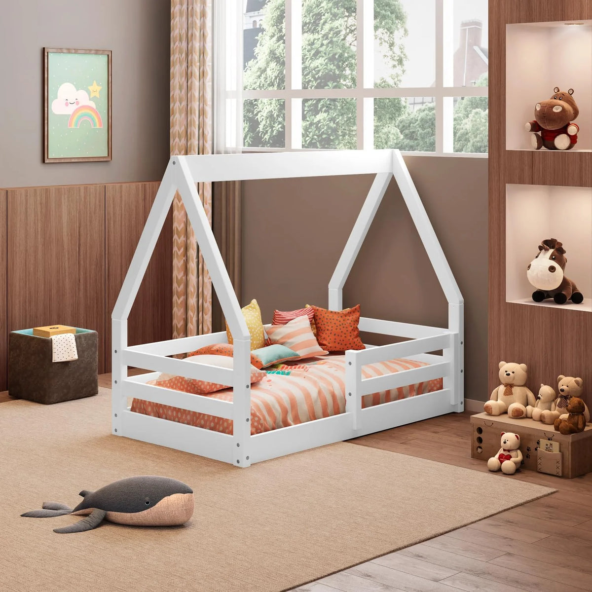Solid Wood Toddler Bed White P751248
