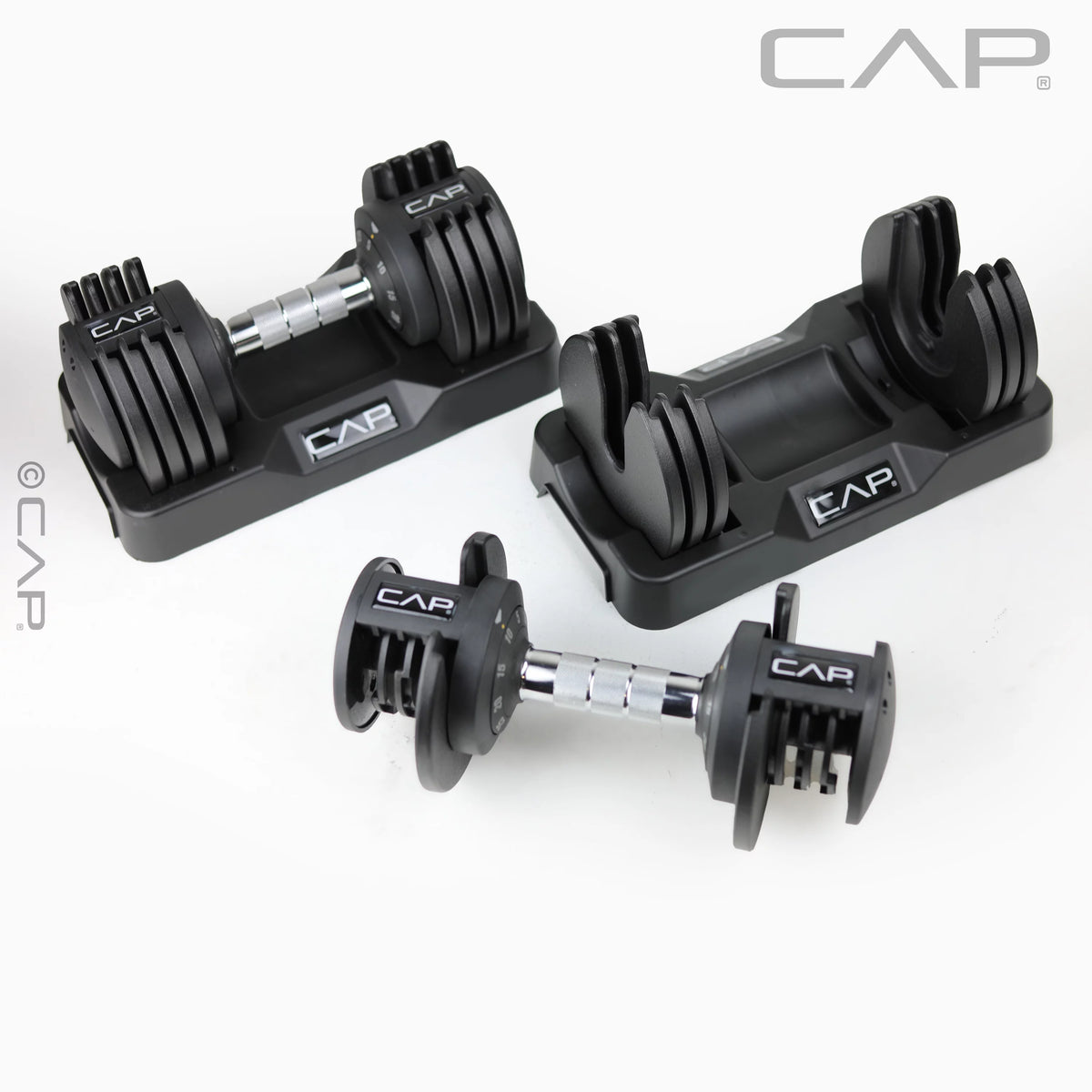 25 lb Adjustable Dumbbell Set, Pair, Black Z988
