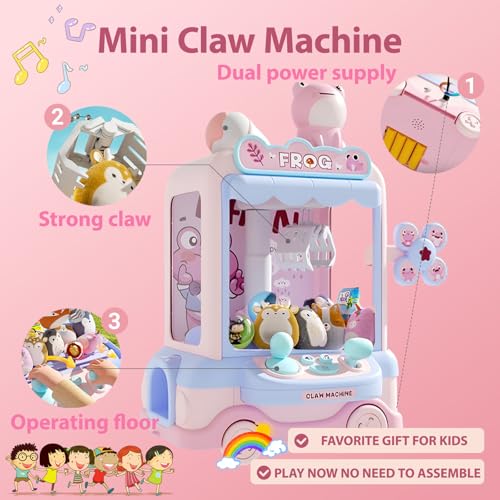 Pink Mini Claw Machine Toy with Wheels F999