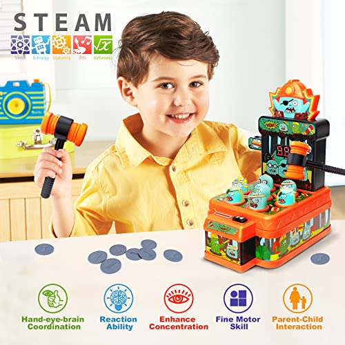 Arcade Whack Game Mole Mini Electronic Hammering Pounding Toy V962874