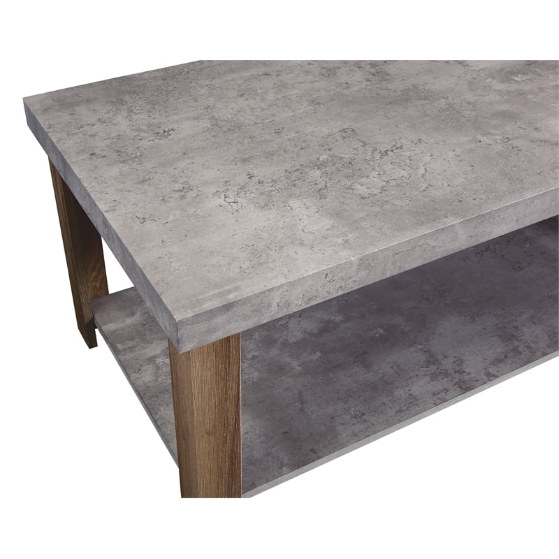 Gray & Oak Cocktail Table & 2 End Tables E7999