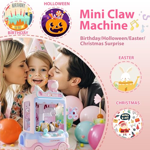 Pink Mini Claw Machine Toy with Wheels F999