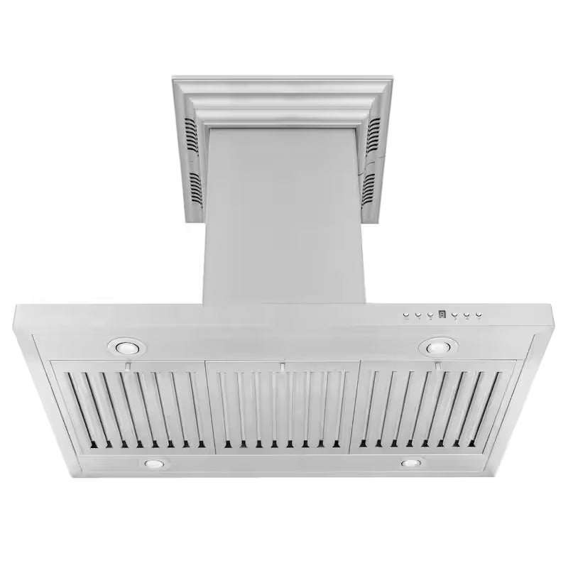 36 in. 400 CFM Ducted Island Mount Range Hood in Stainless Steel B413