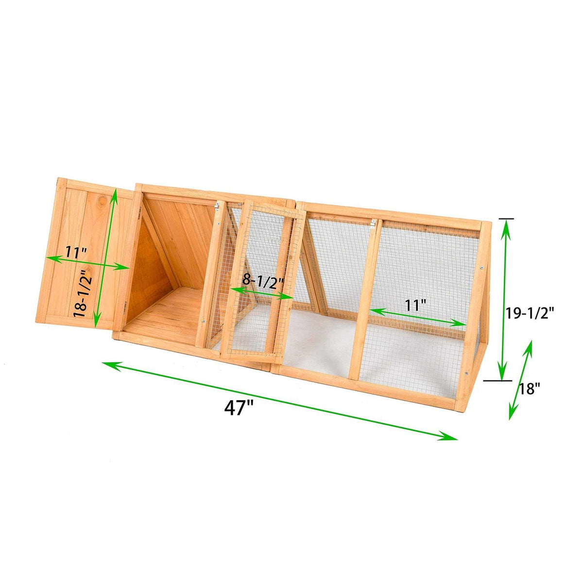 Wooden A-Frame Rabbit Hutch Chicken Coop K862