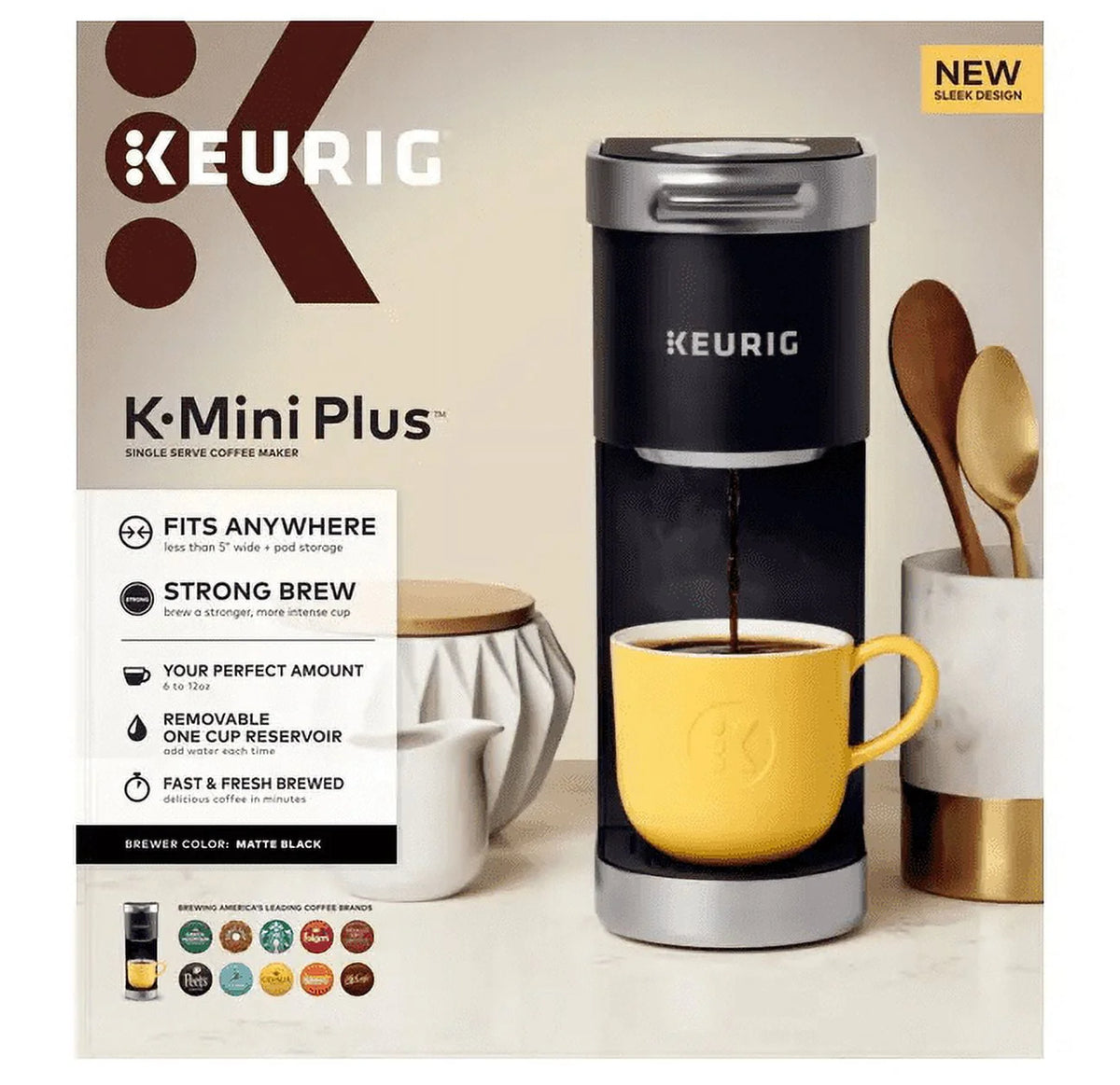 Single Serve K-Cup Pod Coffee Maker Matte Black Y652161