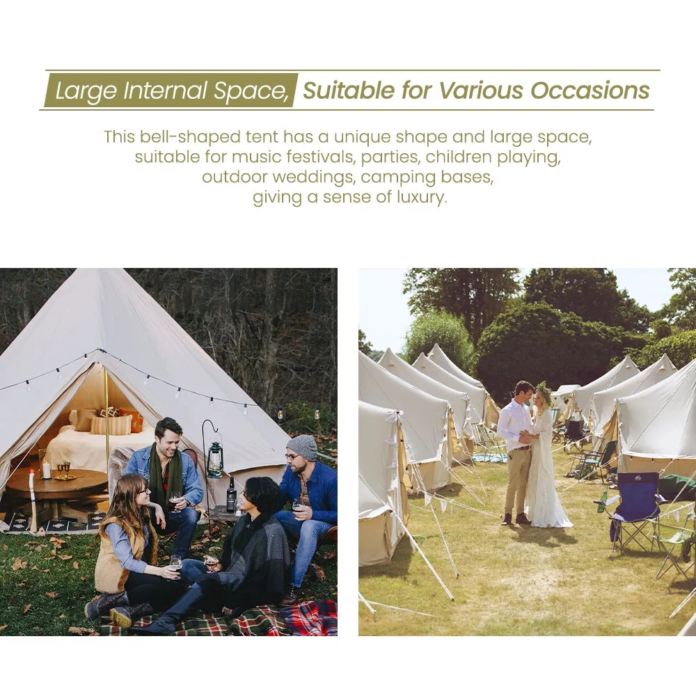 Canvas Bell Tent with Stove Jack 10ft K62441