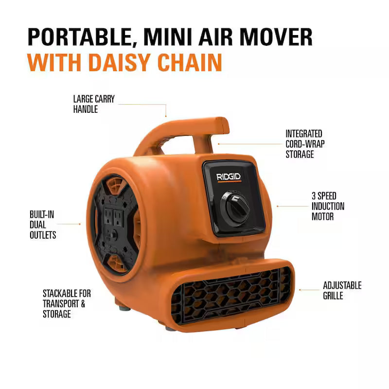 600 CFM 3-Speed Portable Blower Fan Air Mover C597