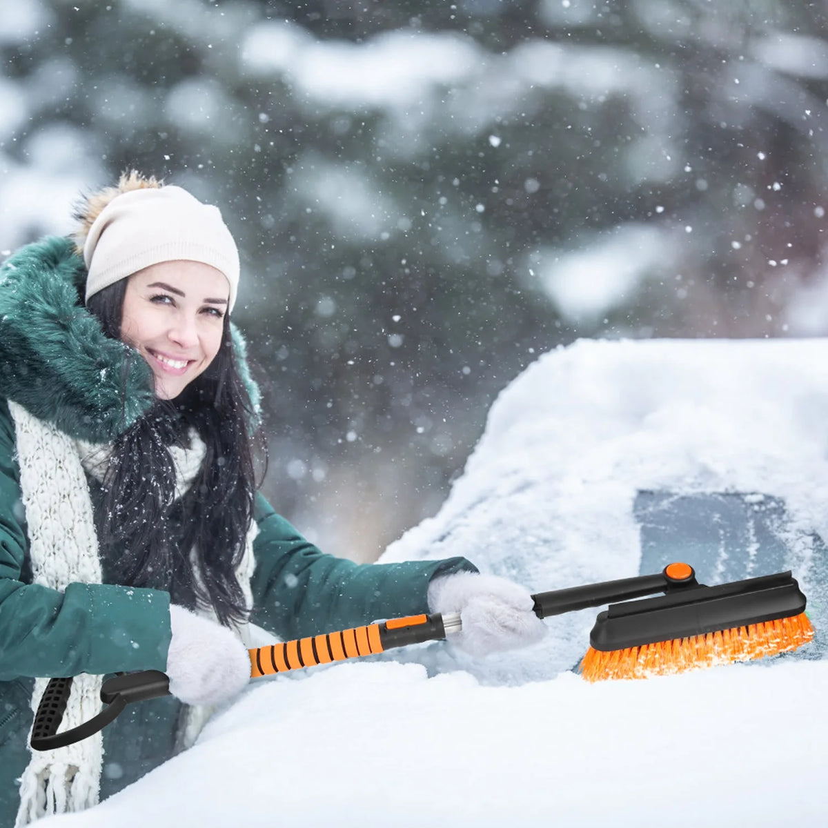 Telescopic Ice Scraper Snow Brush Shovel Kit I223