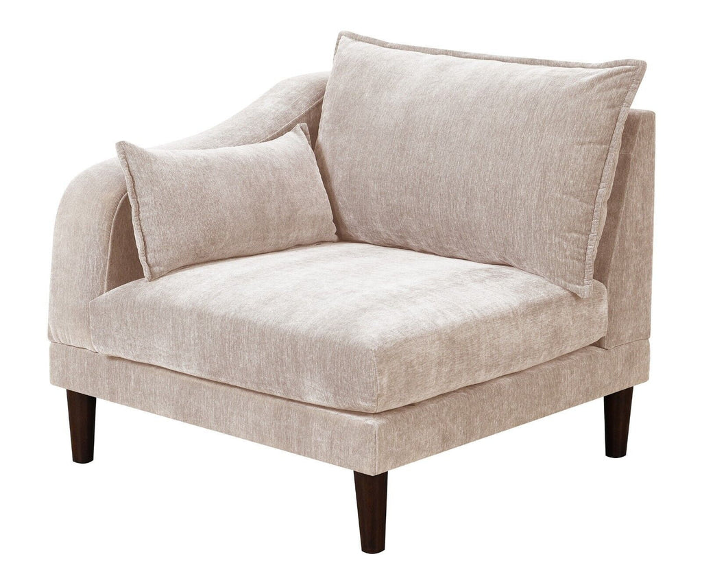 5pc Modular Sectional Set with Armless Chair Corner Wedge and Ottoman G532834